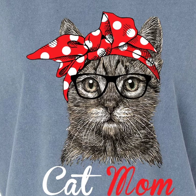 Funny Cat Mom For Cat LoversMothers Day Gift Garment-Dyed Women's Muscle Tee