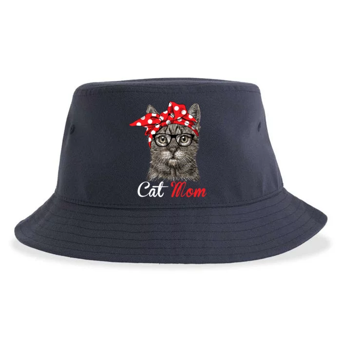 Funny Cat Mom For Cat LoversMothers Day Gift Sustainable Bucket Hat