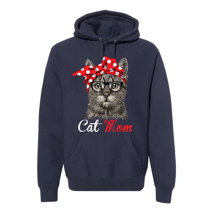 Funny Cat Mom For Cat LoversMothers Day Gift Premium Hoodie