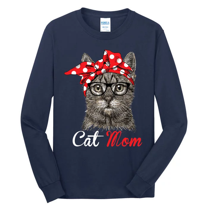 Funny Cat Mom For Cat LoversMothers Day Gift Tall Long Sleeve T-Shirt