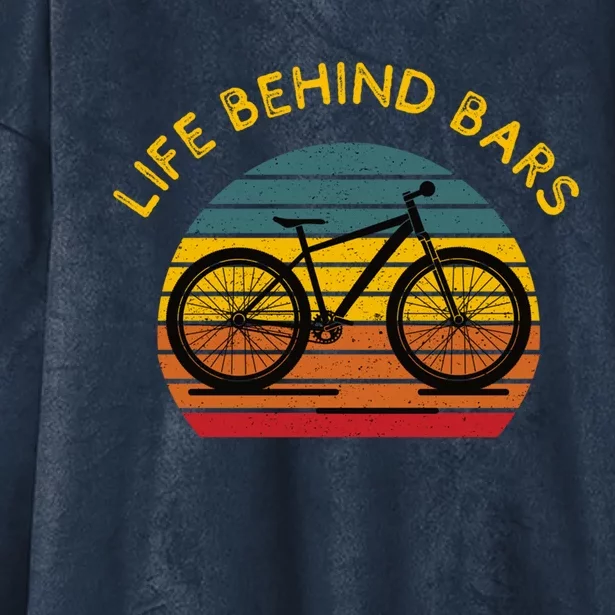 Funny Cycling Mountain Bike Downhill Biking Life Behind Bars Gift Hooded Wearable Blanket