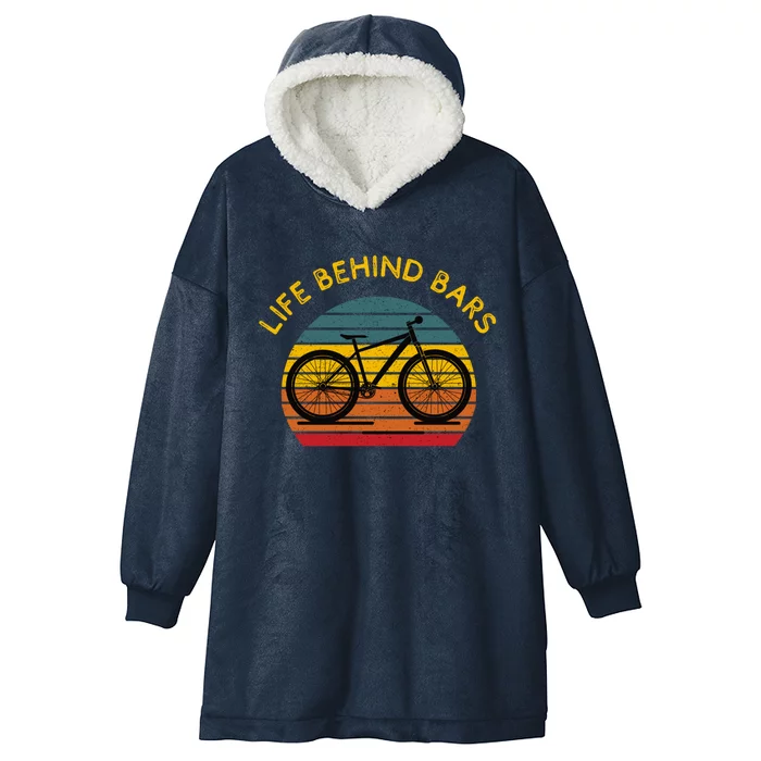 Funny Cycling Mountain Bike Downhill Biking Life Behind Bars Gift Hooded Wearable Blanket