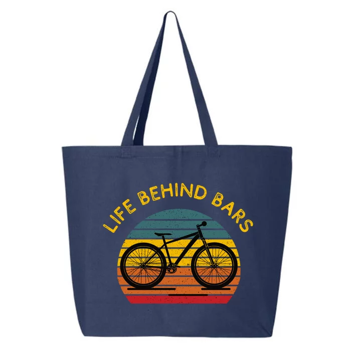 Funny Cycling Mountain Bike Downhill Biking Life Behind Bars Gift 25L Jumbo Tote