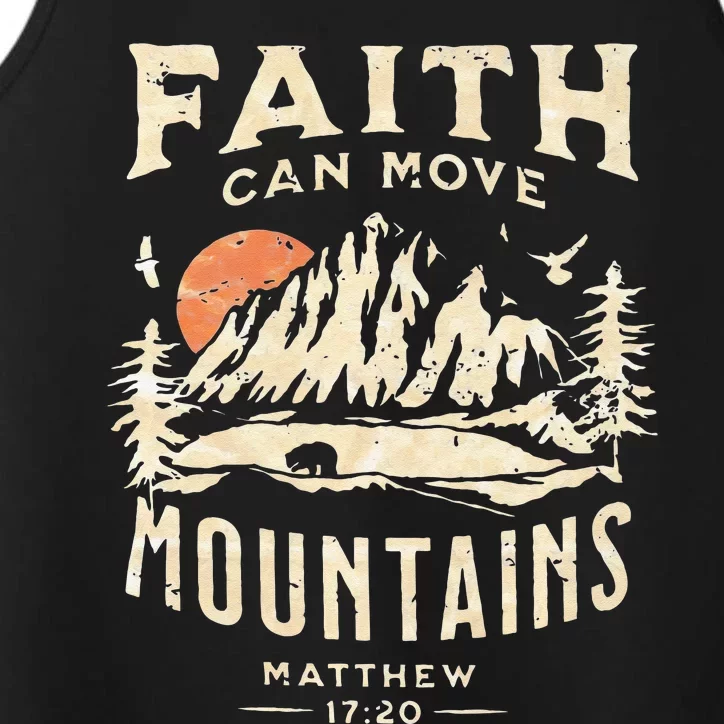 Faith Can Move Mountains Religious Bible Christian Jesus Performance Tank