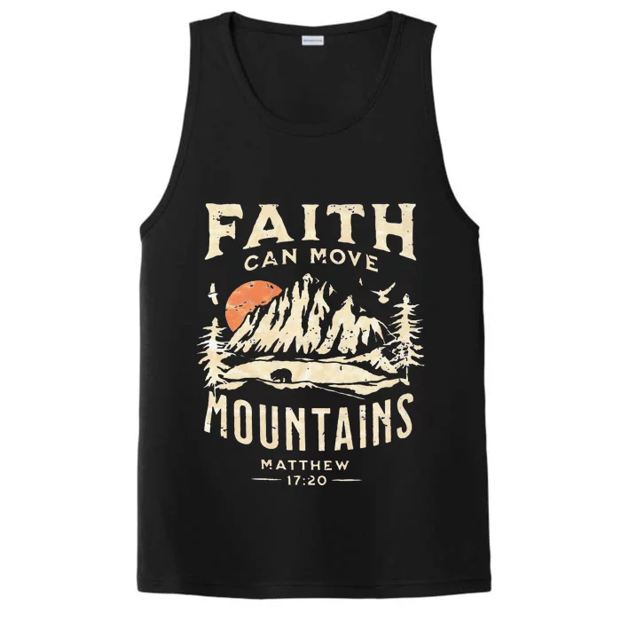 Faith Can Move Mountains Religious Bible Christian Jesus Performance Tank