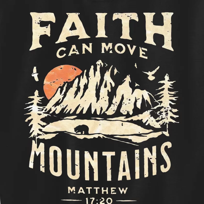 Faith Can Move Mountains Religious Bible Christian Jesus Kids Sweatshirt