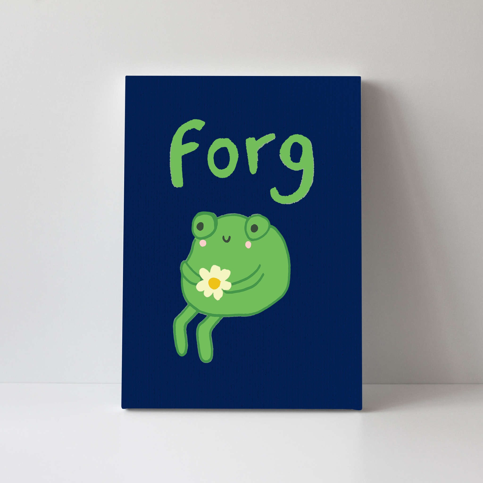 Frog Cake Meme Cute Aesthetic Forg Canvas | TeeShirtPalace