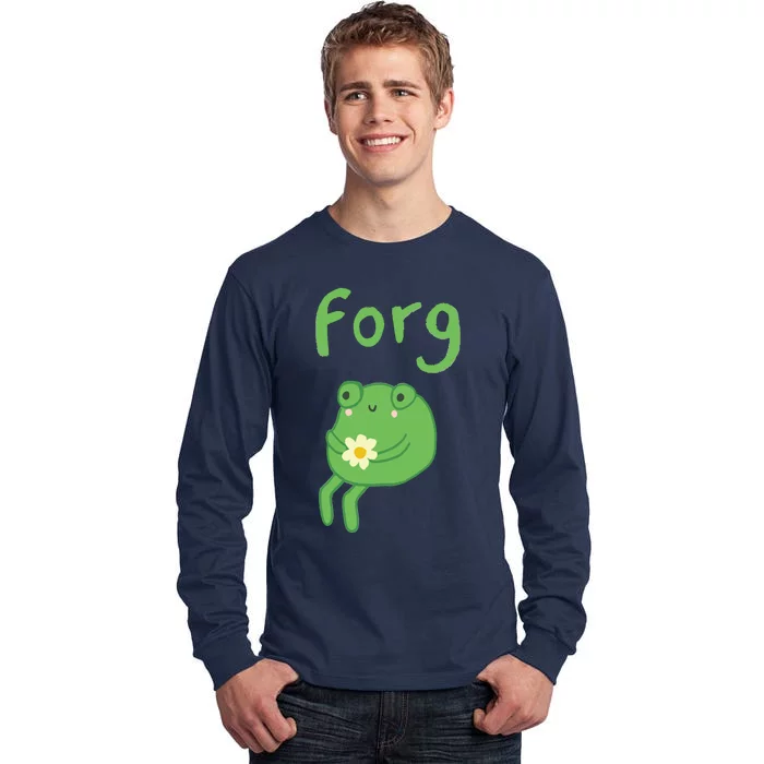 Frog Cake Meme Cute Aesthetic Forg Tall Long Sleeve T-Shirt