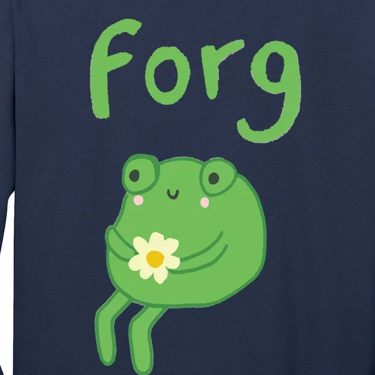 Frog Cake Meme Cute Aesthetic Forg Tall Long Sleeve T-Shirt