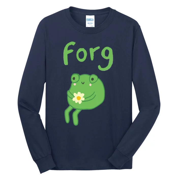 Frog Cake Meme Cute Aesthetic Forg Tall Long Sleeve T-Shirt