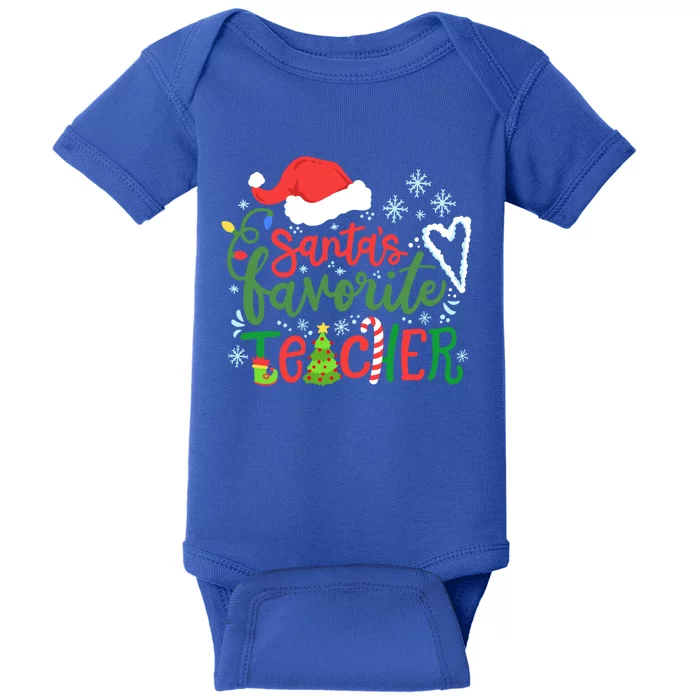 Funny Christmas Matching Group Xmas Santas Favorite Teacher Gift Baby Bodysuit