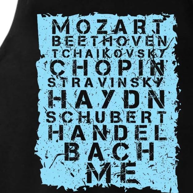 Famous Classical Music Composer Gift Musician Mozart Ladies Tri-Blend Wicking Tank