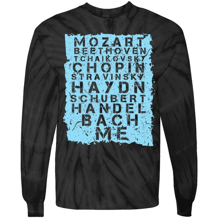 Famous Classical Music Composer Gift Musician Mozart Tie-Dye Long Sleeve Shirt