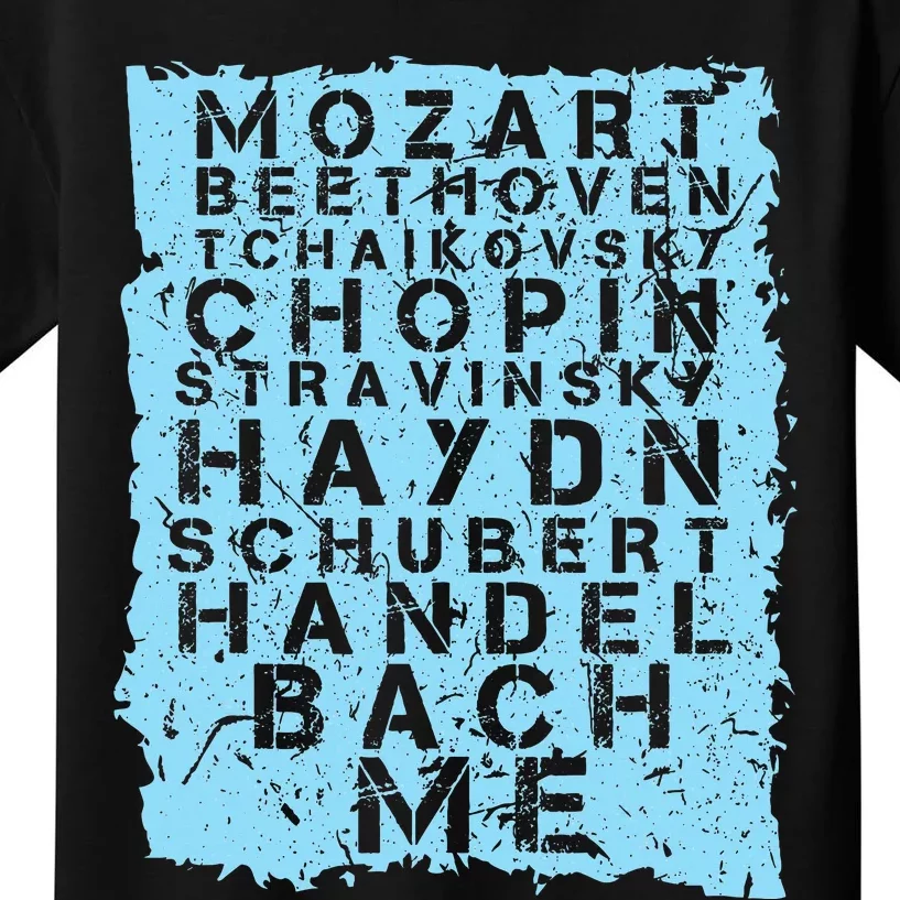 Famous Classical Music Composer Gift Musician Mozart Kids T-Shirt