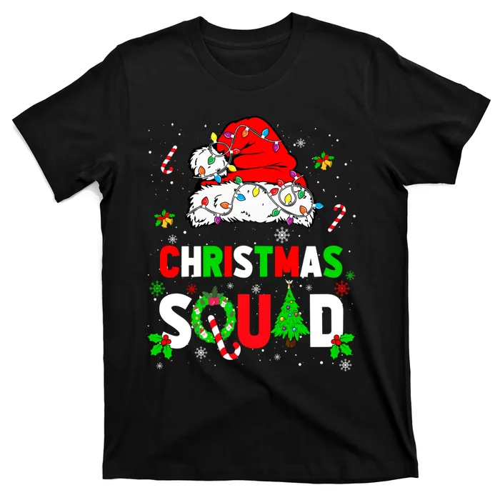 Family Christmas Matching Outfits Team Santa Elf Squad T-Shirt