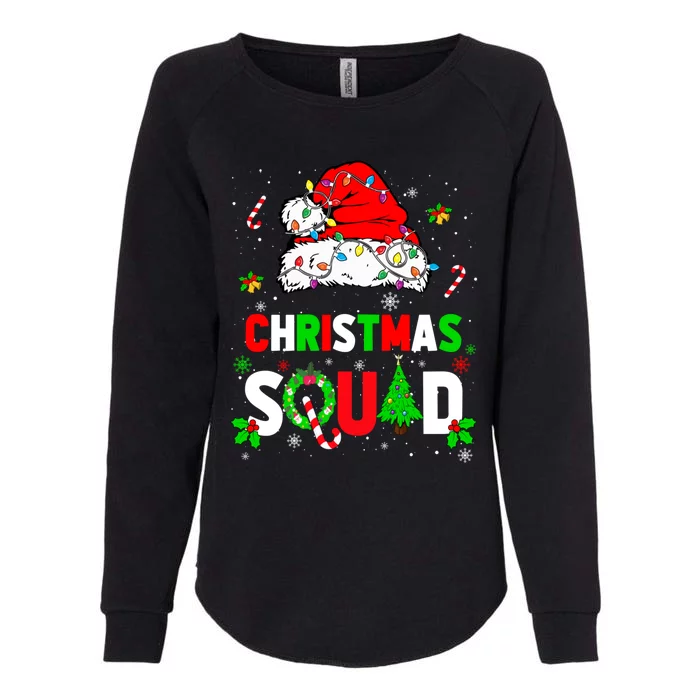 Family Christmas Matching Outfits Team Santa Elf Squad Womens California Wash Sweatshirt