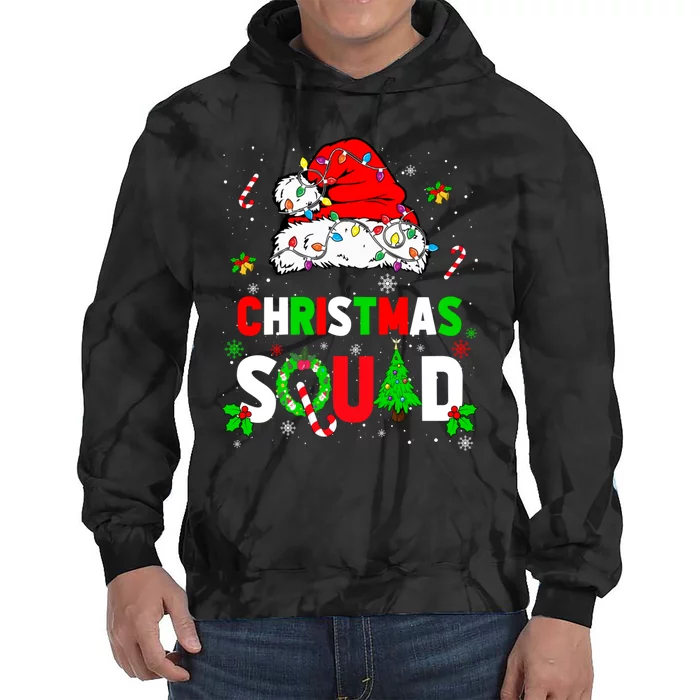 Family Christmas Matching Outfits Team Santa Elf Squad Tie Dye Hoodie