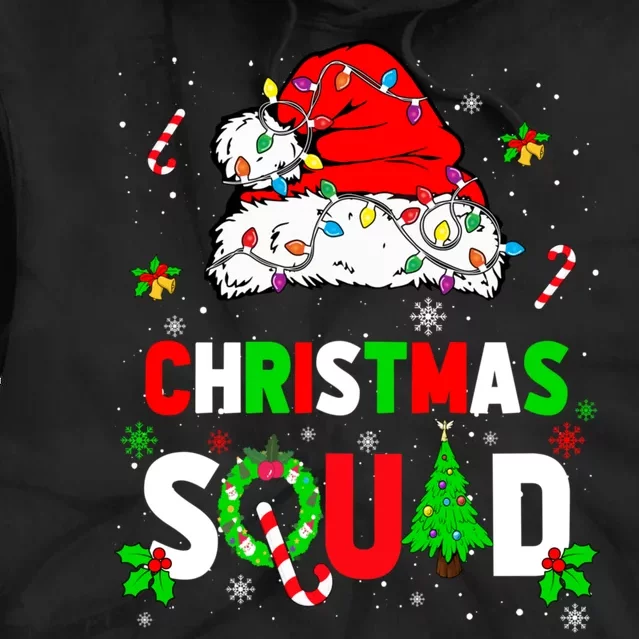 Family Christmas Matching Outfits Team Santa Elf Squad Tie Dye Hoodie