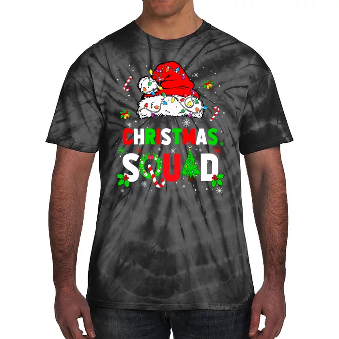 Family Christmas Matching Outfits Team Santa Elf Squad Tie-Dye T-Shirt