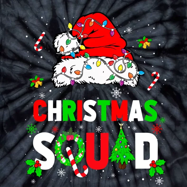 Family Christmas Matching Outfits Team Santa Elf Squad Tie-Dye T-Shirt