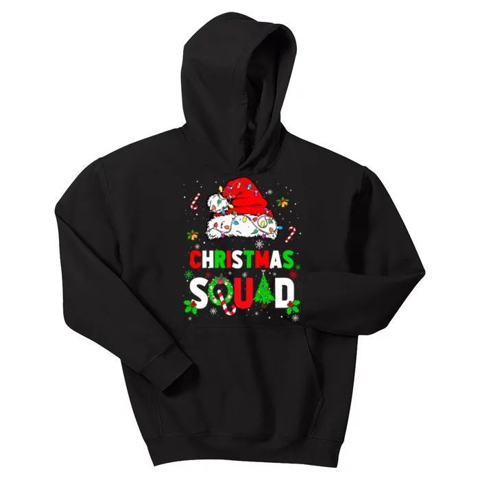 Family Christmas Matching Outfits Team Santa Elf Squad Kids Hoodie