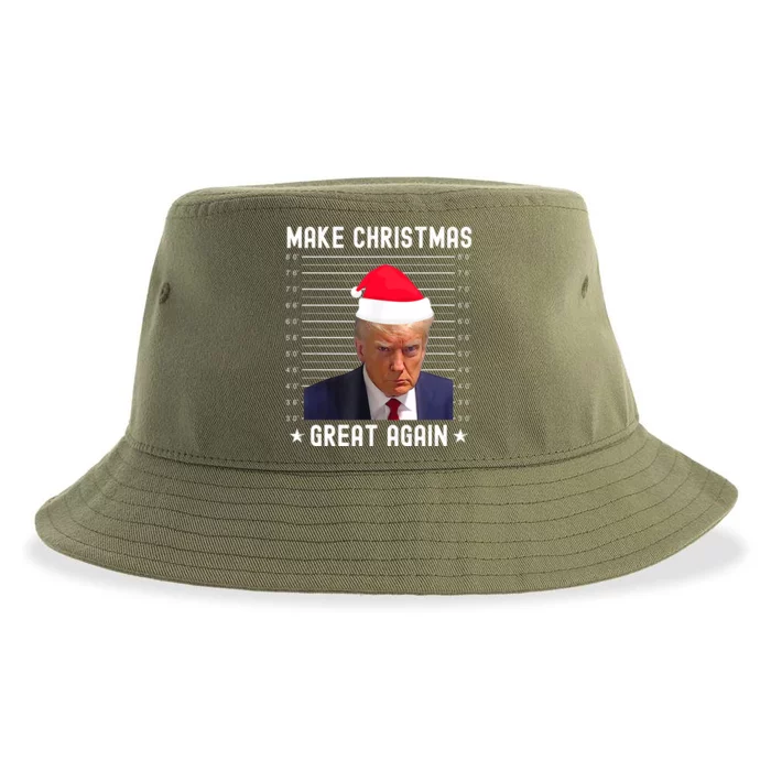 Funny Christmas Make Christmas Great Again Trump Mug Shot Gift Sustainable Bucket Hat