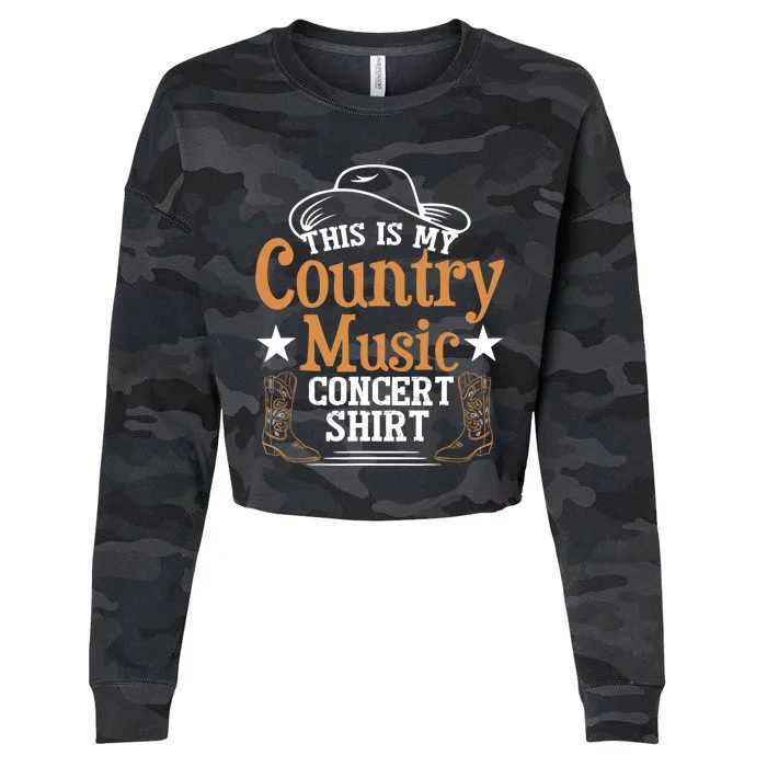 Funny Country Music Cropped Pullover Crew