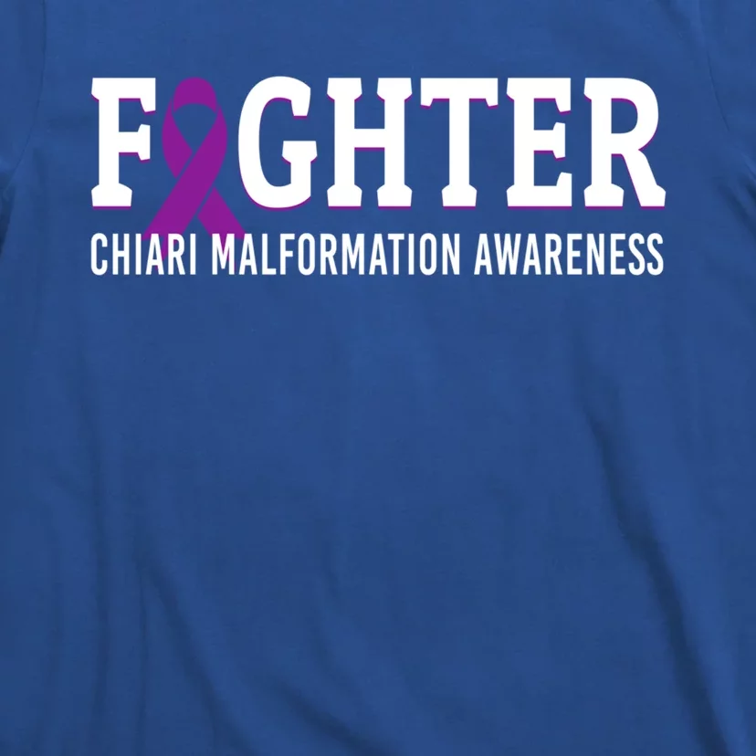 Fighter Chiari Malformation Awareness Purple Ribbon Warrior Gift T-Shirt