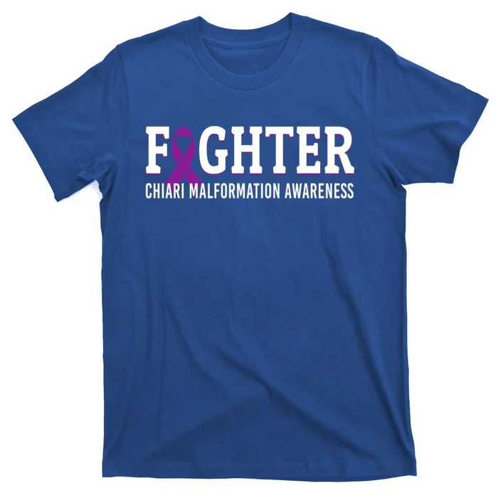 Fighter Chiari Malformation Awareness Purple Ribbon Warrior Gift T-Shirt