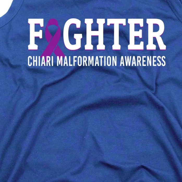 Fighter Chiari Malformation Awareness Purple Ribbon Warrior Gift Tank Top