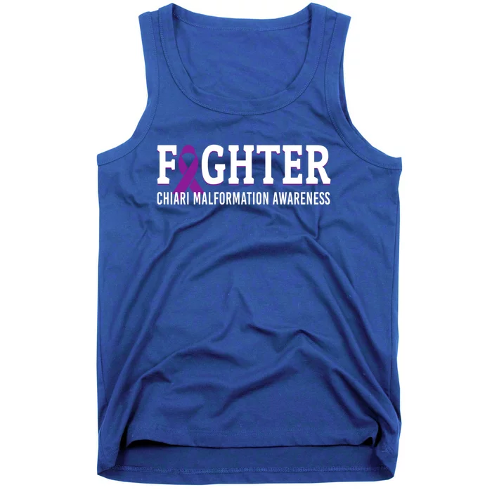 Fighter Chiari Malformation Awareness Purple Ribbon Warrior Gift Tank Top