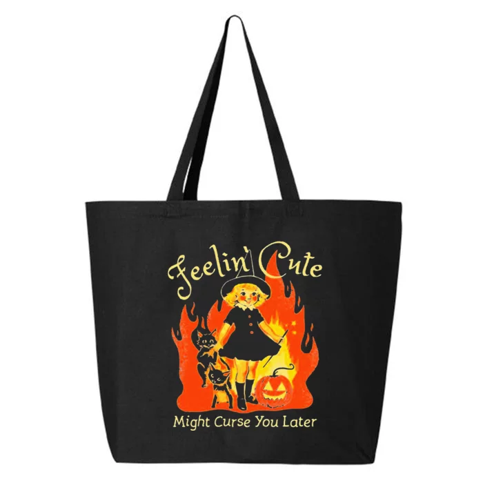 Feeling Cute Might Curse You Later Cute Witch 25L Jumbo Tote