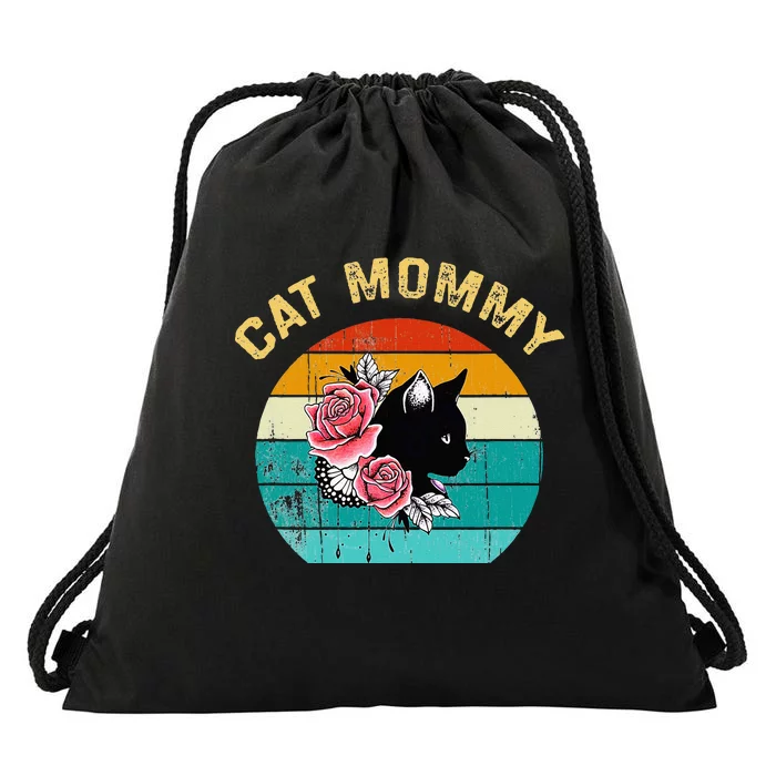 Funny Cat Mommy Cat Best Cat Mom Ever Meow With My Cat Drawstring Bag