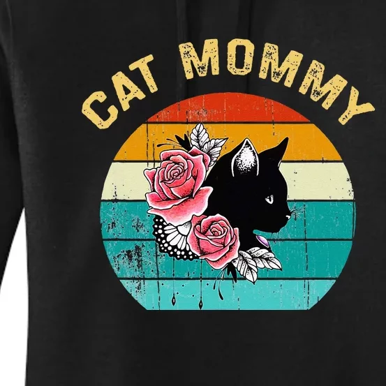 Funny Cat Mommy Cat Best Cat Mom Ever Meow With My Cat Women's Pullover Hoodie