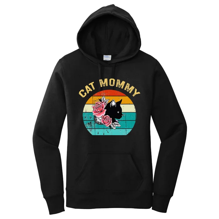 Funny Cat Mommy Cat Best Cat Mom Ever Meow With My Cat Women's Pullover Hoodie