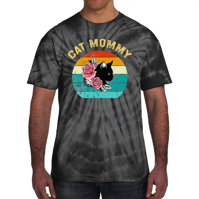 Funny Cat Mommy Cat Best Cat Mom Ever Meow With My Cat Tie-Dye T-Shirt