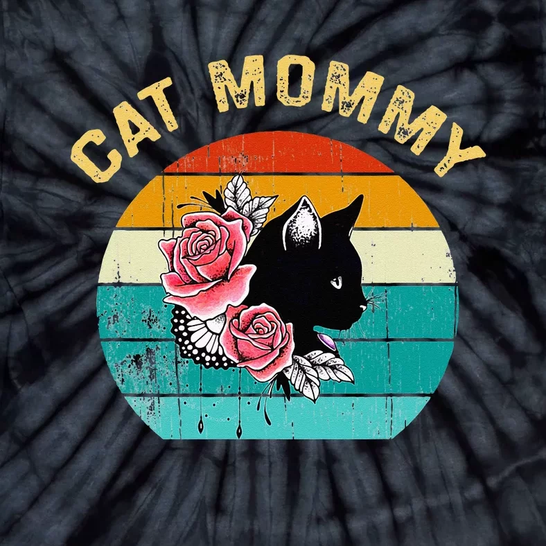 Funny Cat Mommy Cat Best Cat Mom Ever Meow With My Cat Tie-Dye T-Shirt