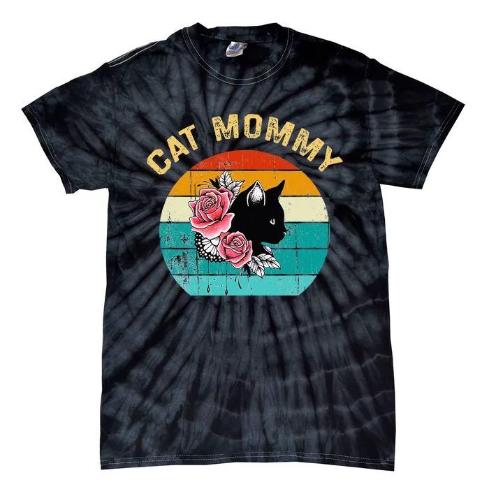 Funny Cat Mommy Cat Best Cat Mom Ever Meow With My Cat Tie-Dye T-Shirt