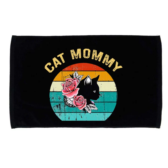 Funny Cat Mommy Cat Best Cat Mom Ever Meow With My Cat Microfiber Hand Towel