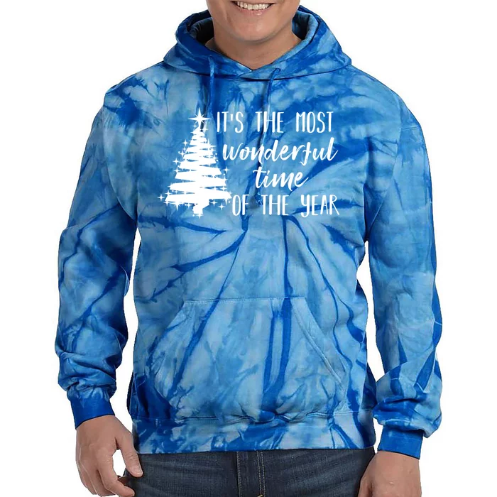 Funny Christmas Matching The Most Wonderful Time Of The Year Great Gift Tie Dye Hoodie