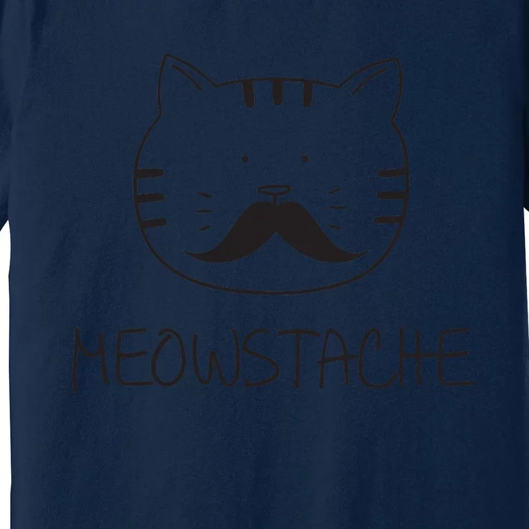 Funny cat mustache meowstache gift Premium T-Shirt