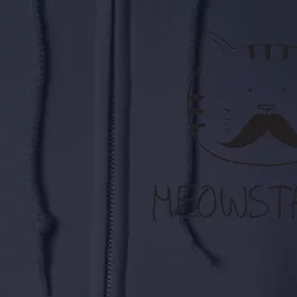 Funny cat mustache meowstache gift Full Zip Hoodie