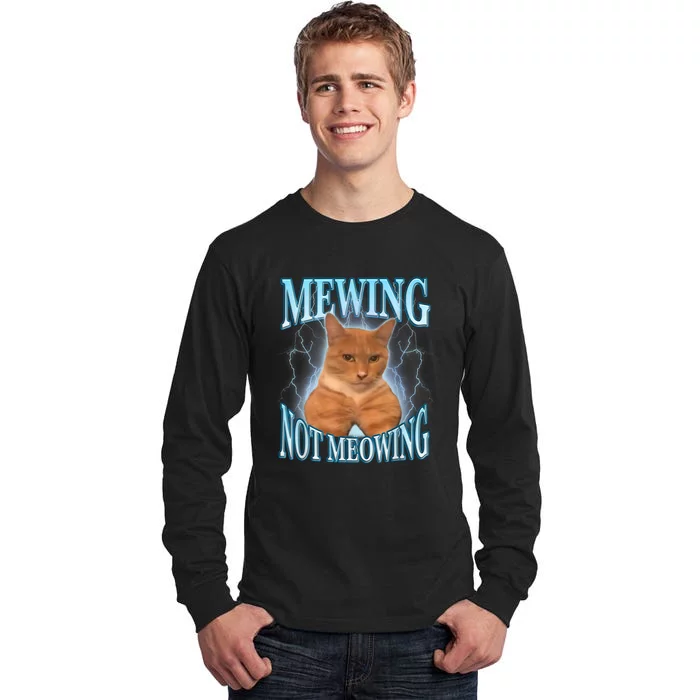 Funny Cat Meme Meowing Looks Max Meowing Tall Long Sleeve T-Shirt