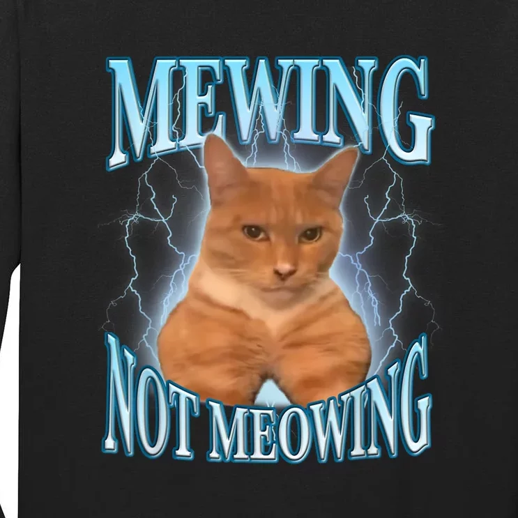 Funny Cat Meme Meowing Looks Max Meowing Tall Long Sleeve T-Shirt