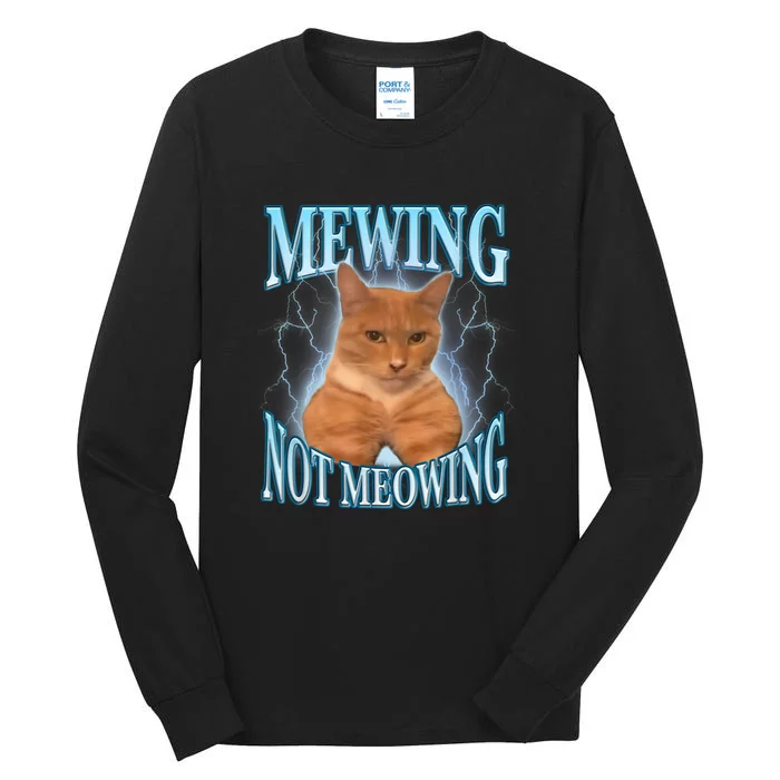 Funny Cat Meme Meowing Looks Max Meowing Tall Long Sleeve T-Shirt