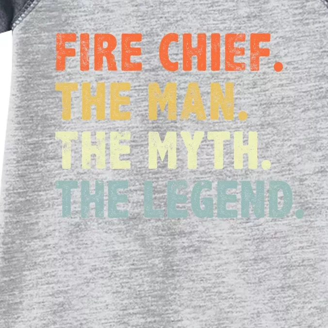 Fire Chief Man The Myth Legend Gifts Firefighter Fire Chief Infant Baby Jersey Bodysuit