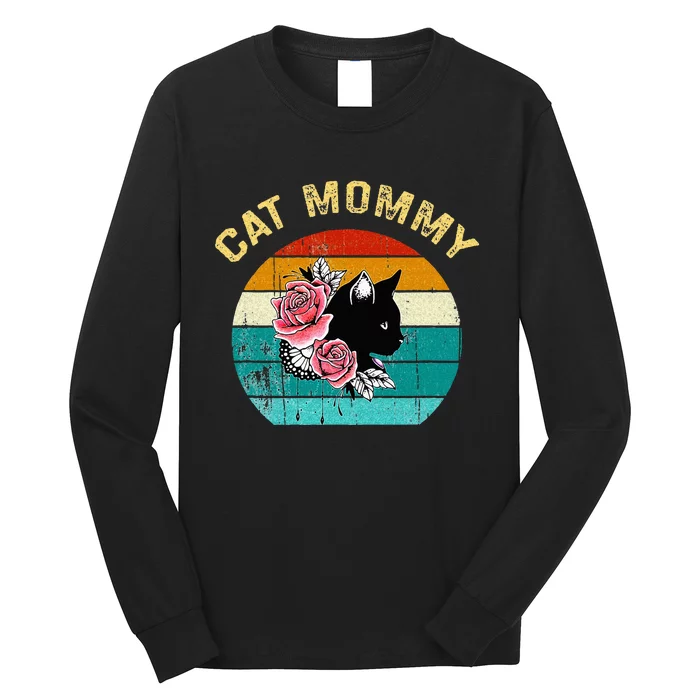 Funny Cat Mommy Cat Best Cat Mom Ever Meow With My Cat Long Sleeve Shirt