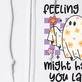 Feeling Cute Might Haunt You Later Halloween Full Zip Hoodie