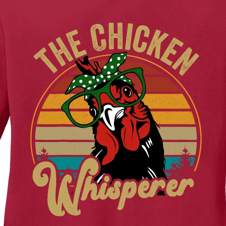 Funny Chicken Mom Chicken Whisperer Mama Hen Farm Gift Ladies Long Sleeve Shirt