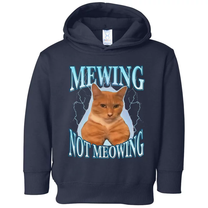 Funny Cat Meme Mewing Looksmax Meowing Cat Trend Toddler Hoodie